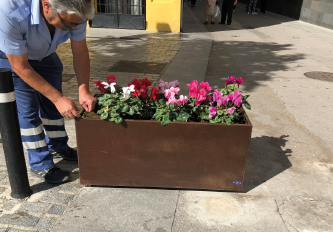 bloqueo jardinera abierta